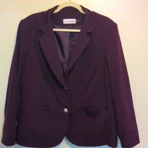 Calvin Klein 20W Plum Blazer